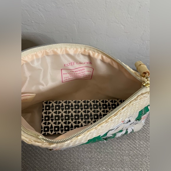 🎉HP🎉New Estée Lauder Pure Color Eyeshadow Pallet + Cream Palm Leaf Makeup Bag - Picture 4 of 8